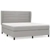 Image de Lit Ã  sommier tapissier avec matelas Gris clair 160x200cm Tissu