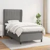 Image de vidaXL Sommier à lattes de lit et matelas Gris foncé 90x190 cm Tissu