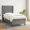 Image de vidaXL Sommier à lattes de lit avec matelas Gris foncé 80x200 cm Tissu