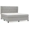 Image de Lit Ã  sommier tapissier avec matelas Gris clair 160x200cm Tissu