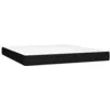 Image de vidaXL Lit Ã  sommier tapissier avec matelas Noir 180x200 cm Tissu