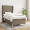 Image de vidaXL Sommier à lattes de lit avec matelas Taupe 90x190 cm Tissu3128329