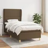 Image de vidaXL Sommier à lattes de lit avec matelas Marron foncé 90x200 cm