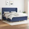 Image de 3128547 Vidaxl Lit À Sommier Tapissier Avec Matelas Bleu 180x200 Cm Tissu