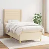 Image de vidaXL Sommier à lattes de lit et matelas Crème 90x190 cm Tissu