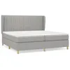 Image de Lit Ã  sommier tapissier avec matelas Gris clair 200x200cm Tissu