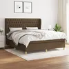 Image de vidaXL Sommier à lattes de lit avec matelas Marron foncé 180x200 cm
