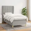 Image de vidaXL Sommier à lattes de lit et matelas Gris clair 90x190 cm Tissu