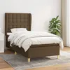 Image de vidaXL Sommier à lattes de lit avec matelas Marron foncé 90x190 cm