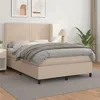 Image de vidaXL Sommier à lattes de lit avec matelas Cappuccino 140x190 cm