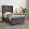 Image de vidaXL Sommier à lattes de lit avec matelas Gris 80x200 cm Similicuir3129001