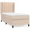 Image de vidaXL Lit Ã  sommier tapissier avec matelas Cappuccino 80x200 cm