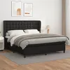 Image de vidaXL Sommier à lattes de lit avec matelas Noir 160x200 cm