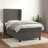 Image de vidaXL Sommier à lattes de lit et matelas Gris foncé 80x200 cm Velours