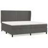 Image de Lit Ã  sommier tapissier et matelas Gris foncÃ© 200x200cm Velours