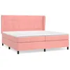 Image de vidaXL Lit Ã  sommier tapissier avec matelas Rose 200x200 cm Velours
