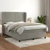 Image de 3129273 Vidaxl Lit À Sommier Tapissier Et Matelas Gris Clair 140x200cm Velours