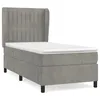 Image de vidaXL Lit Ã  sommier tapissier et matelas Gris clair 90x190 cm Velours