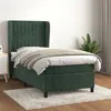 Image de vidaXL Sommier à lattes de lit avec matelas Vert foncé 90x200 cm