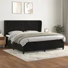 Image de vidaXL Sommier à lattes de lit et matelas Noir 200x200 cm Velours
