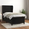 Image de vidaXL Sommier à lattes de lit et matelas Noir 80x200 cm Velours