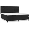 Image de Vidaxl Lit Ã  Sommier Tapissier Et Matelas Noir 200x200 Cm Velours