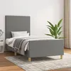 Image de vidaXL Cadre de lit avec tête de lit Gris foncé 80x200 cm Tissu