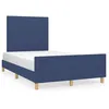 Image de vidaXL Cadre de lit avec tÃªte de lit Bleu 120x200 cm Tissu