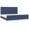 Image de vidaXL Cadre de lit avec tÃªte de lit Bleu 200 x 200 cm Tissu