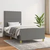 Image de vidaXL Cadre de lit sans matelas gris foncé 90x190 cm tissu3124937