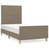 Image de vidaXL Cadre de lit avec tÃªte de lit Taupe 90x190 cm Tissu