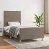 Image de vidaXL Cadre de lit avec tête de lit Taupe 90x200 cm Tissu