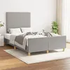 Image de vidaXL Cadre de lit avec tête de lit Gris clair 120x200 cm Tissu