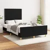 Image de vidaXL Cadre de lit avec tête de lit Noir 120x200 cm Tissu