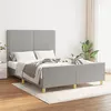 Image de vidaXL Cadre de lit sans matelas gris clair 140x190 cm tissu3124968