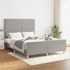 Image de vidaXL Vidaxl Cadre De Lit Sans Matelas Gris Clair 140x190 Cm Tissu