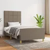 Image de vidaXL Cadre de lit avec tête de lit Taupe 90x200 cm Tissu