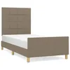Image de vidaXL Cadre de lit avec tÃªte de lit Taupe 90x200 cm Tissu