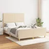 Image de vidaXL Cadre de lit sans matelas crÃ¨me 140x190 cm tissu