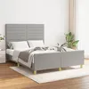 Image de vidaXL Cadre de lit sans matelas gris clair 140x200 cm tissu3125138