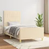 Image de vidaXL Cadre de lit avec tête de lit Crème 80x200 cm Tissu