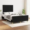 Image de vidaXL Cadre de lit avec tête de lit Noir 120x200 cm Tissu