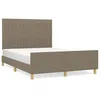 Image de vidaXL Cadre de lit avec tÃªte de lit Taupe 140x190 cm Tissu