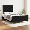 Image de vidaXL Cadre de lit avec tête de lit Noir 120x200 cm Tissu