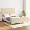 Image de vidaXL Cadre de lit sans matelas crème 140x200 cm tissu3125305