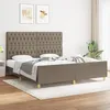 Image de vidaXL Cadre de lit sans matelas taupe 180x200 cm tissu
