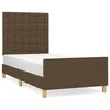 Image de vidaXL Cadre de lit avec tÃªte de lit Marron foncÃ© 80x200 cm Tissu