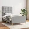 Image de vidaXL Cadre de lit sans matelas avec tÃªte de lit gris clair 90x190cm
