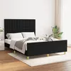 Image de vidaXL Cadre de lit avec tête de lit Noir 140x190 cm Tissu