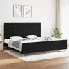 Image de vidaXL Cadre de lit sans matelas noir 200x200 cm tissu3125407